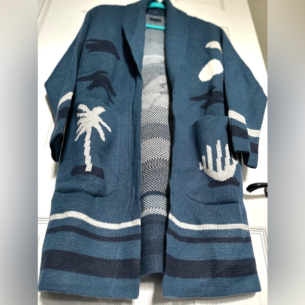 MOTHER Patch Pocket Cardigan NWT Rare Picturesque Blue Alpaca XS - Picture 6 of 16